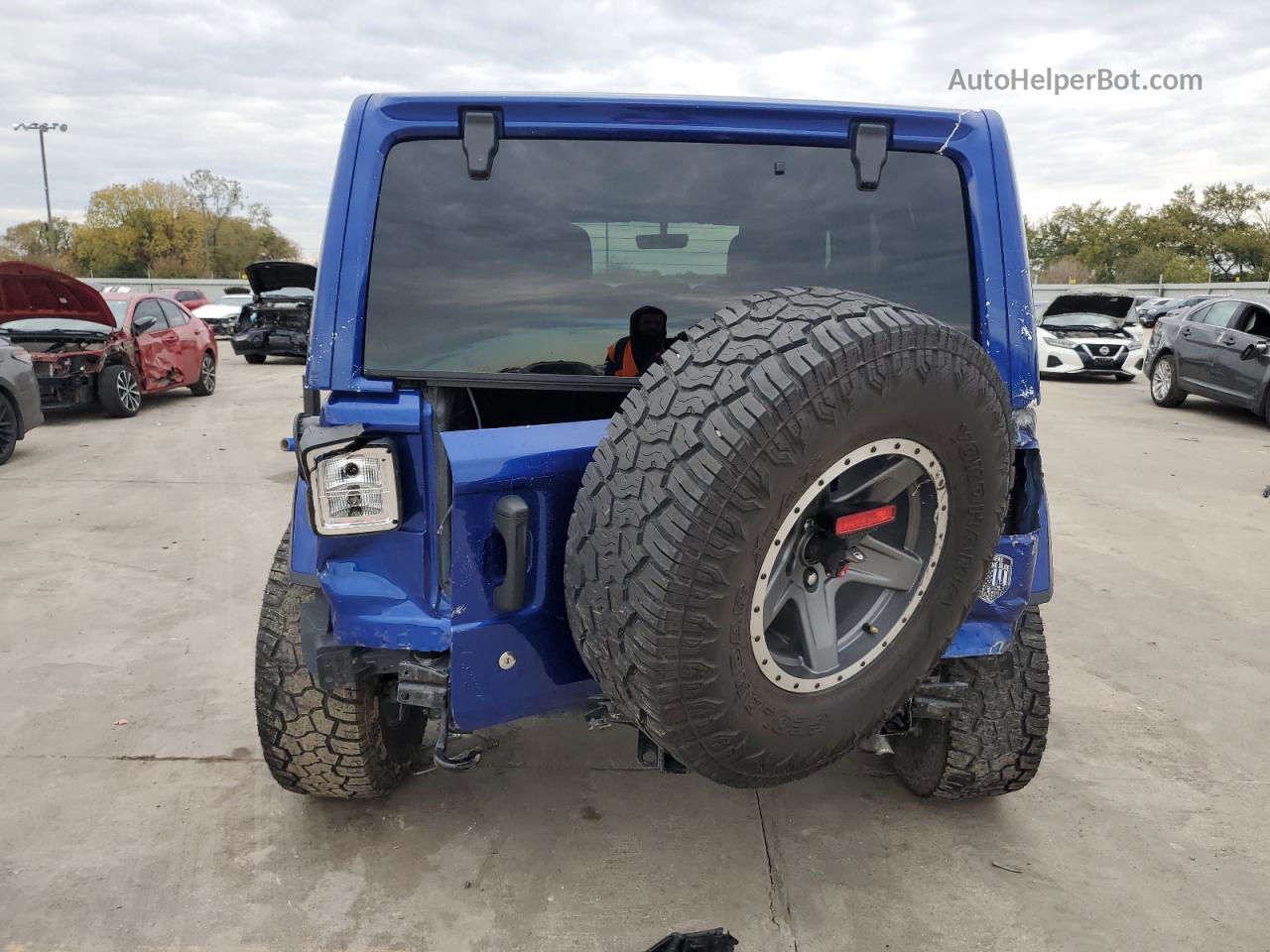 2019 Jeep Wrangler Unlimited Sahara Синий vin: 1C4HJXEG6KW589067