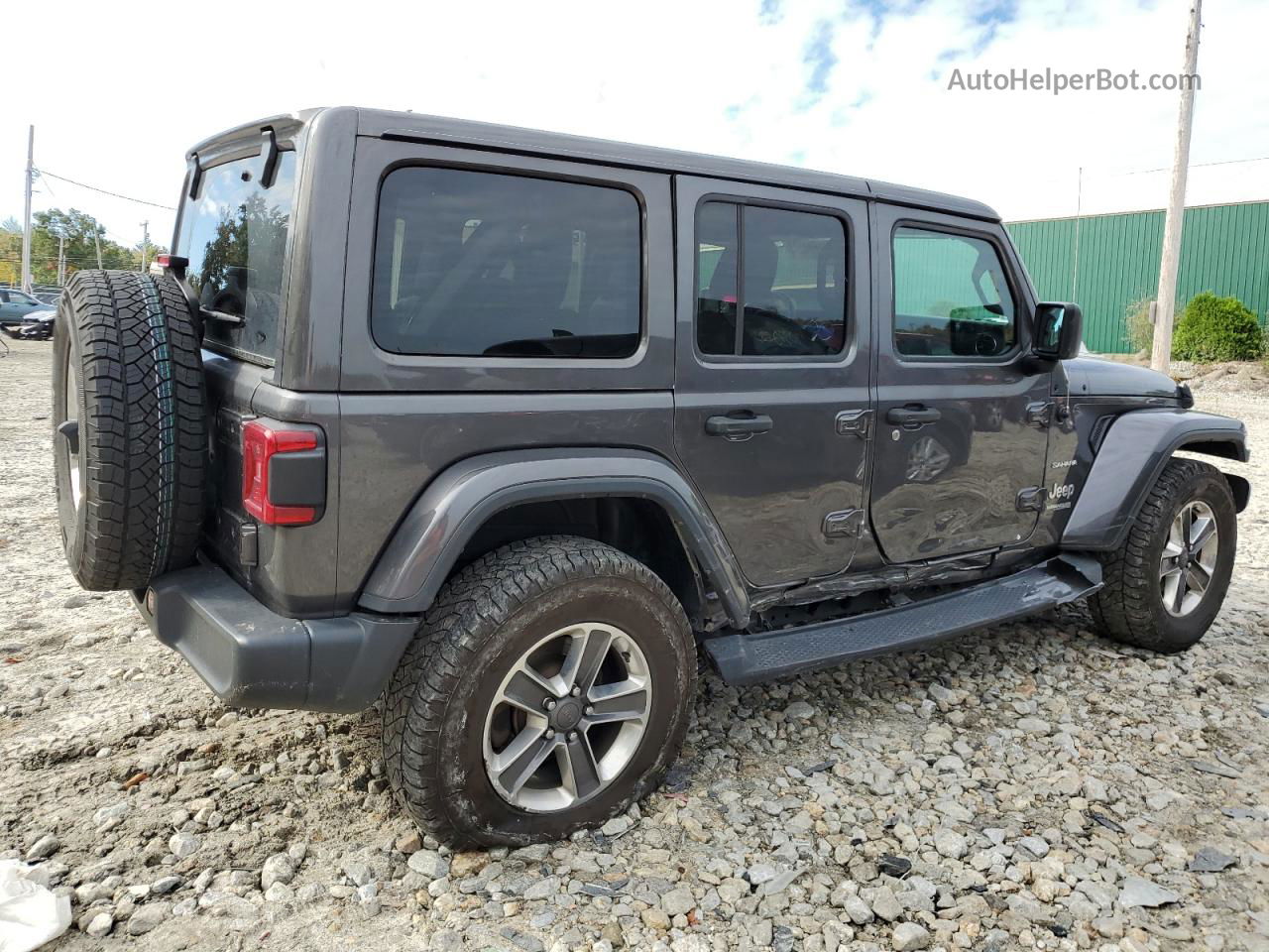 2019 Jeep Wrangler Unlimited Sahara Gray vin: 1C4HJXEG6KW620981