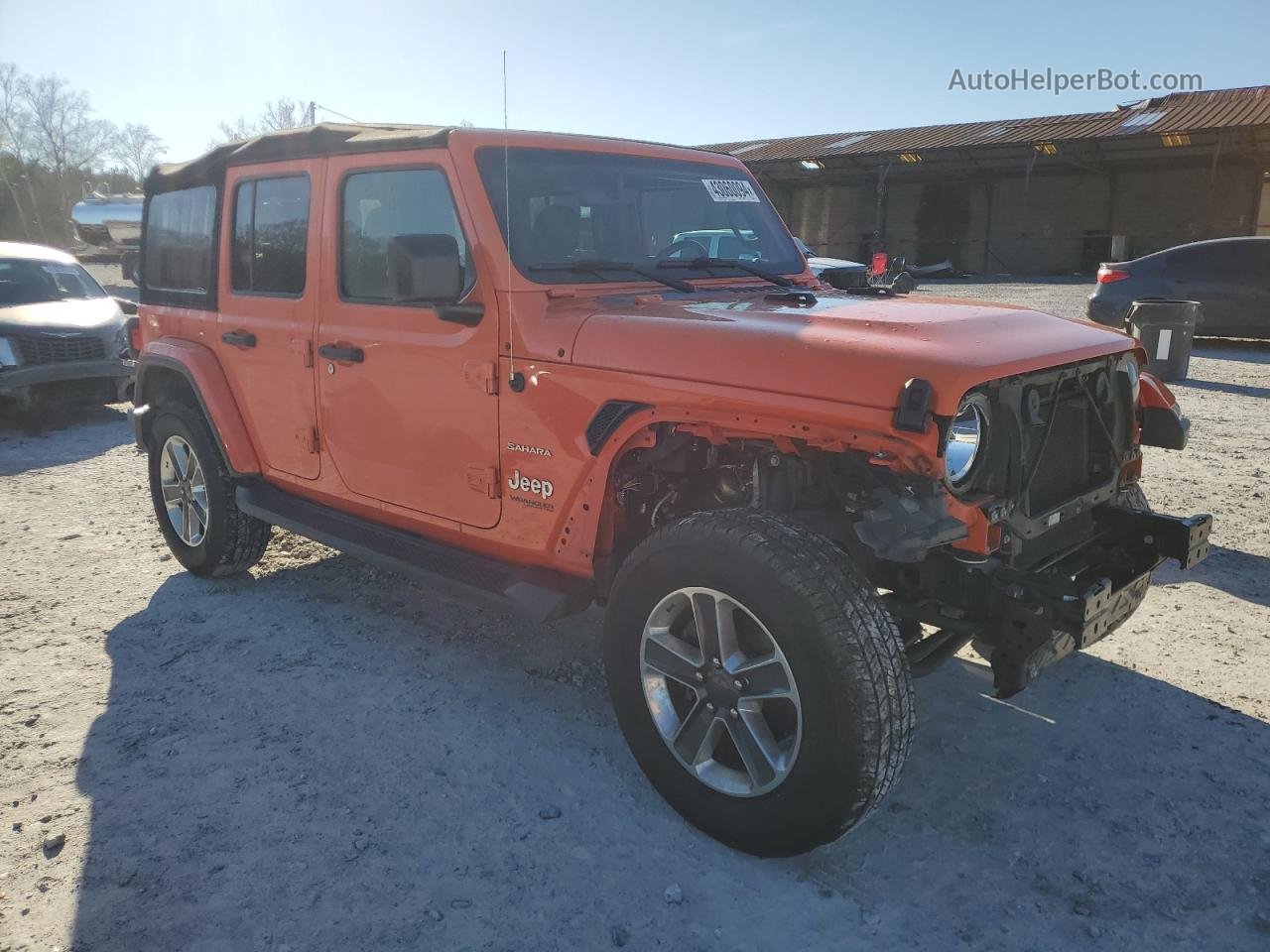 2019 Jeep Wrangler Unlimited Sahara Orange vin: 1C4HJXEG6KW684759