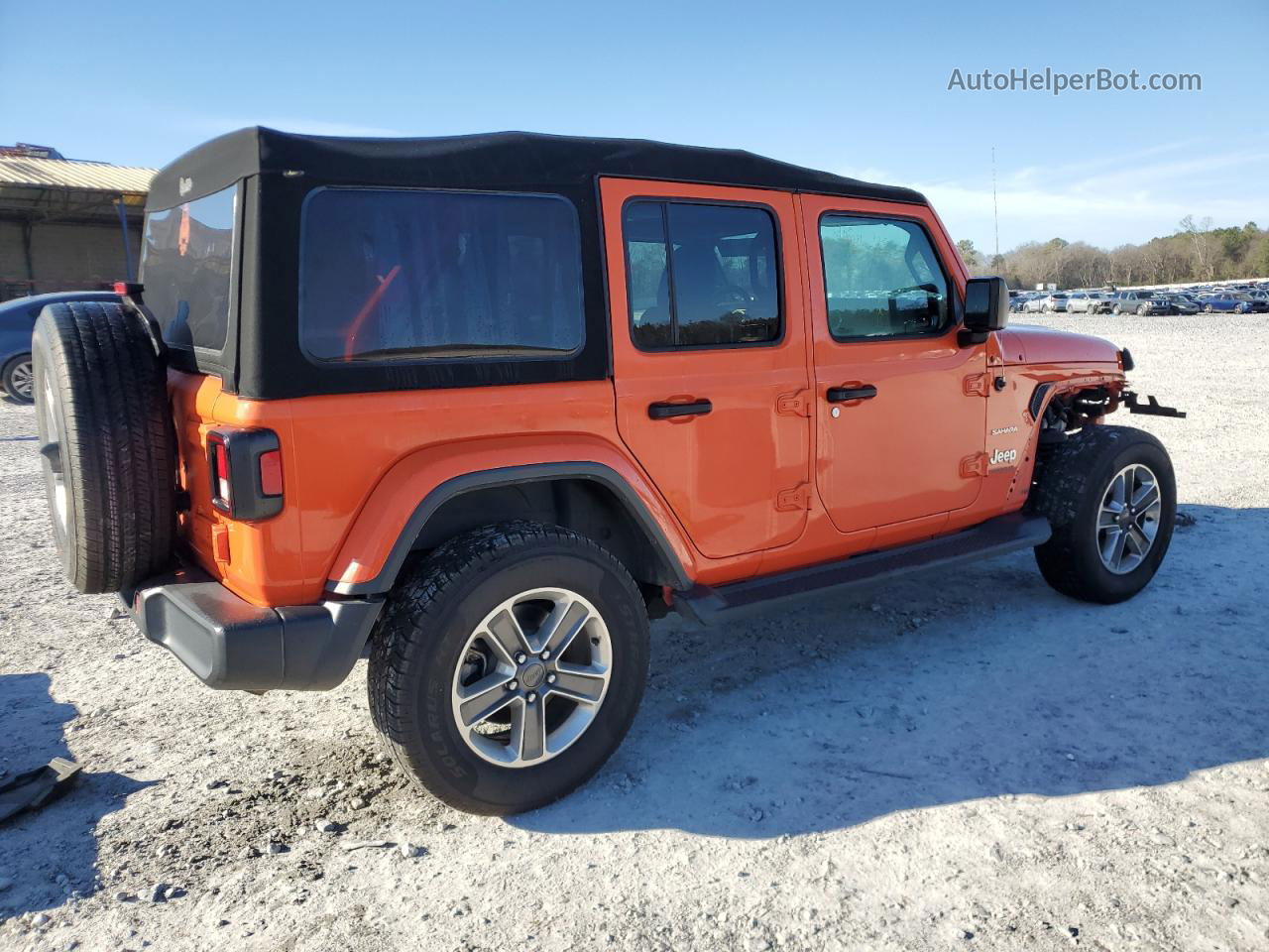 2019 Jeep Wrangler Unlimited Sahara Orange vin: 1C4HJXEG6KW684759