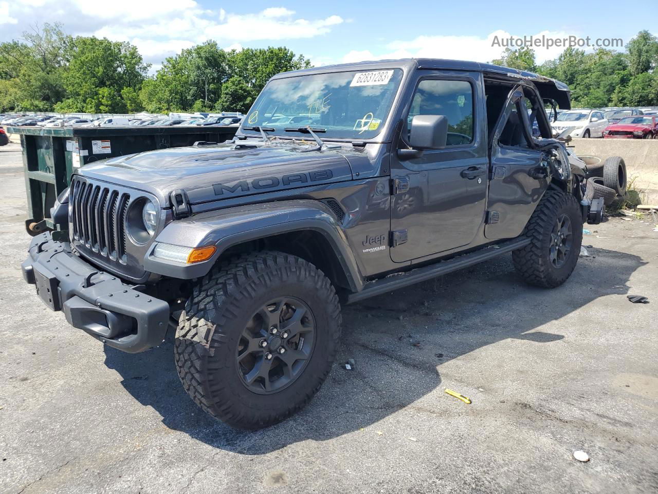 2019 Jeep Wrangler Unlimited Sahara Серый vin: 1C4HJXEG8KW516976