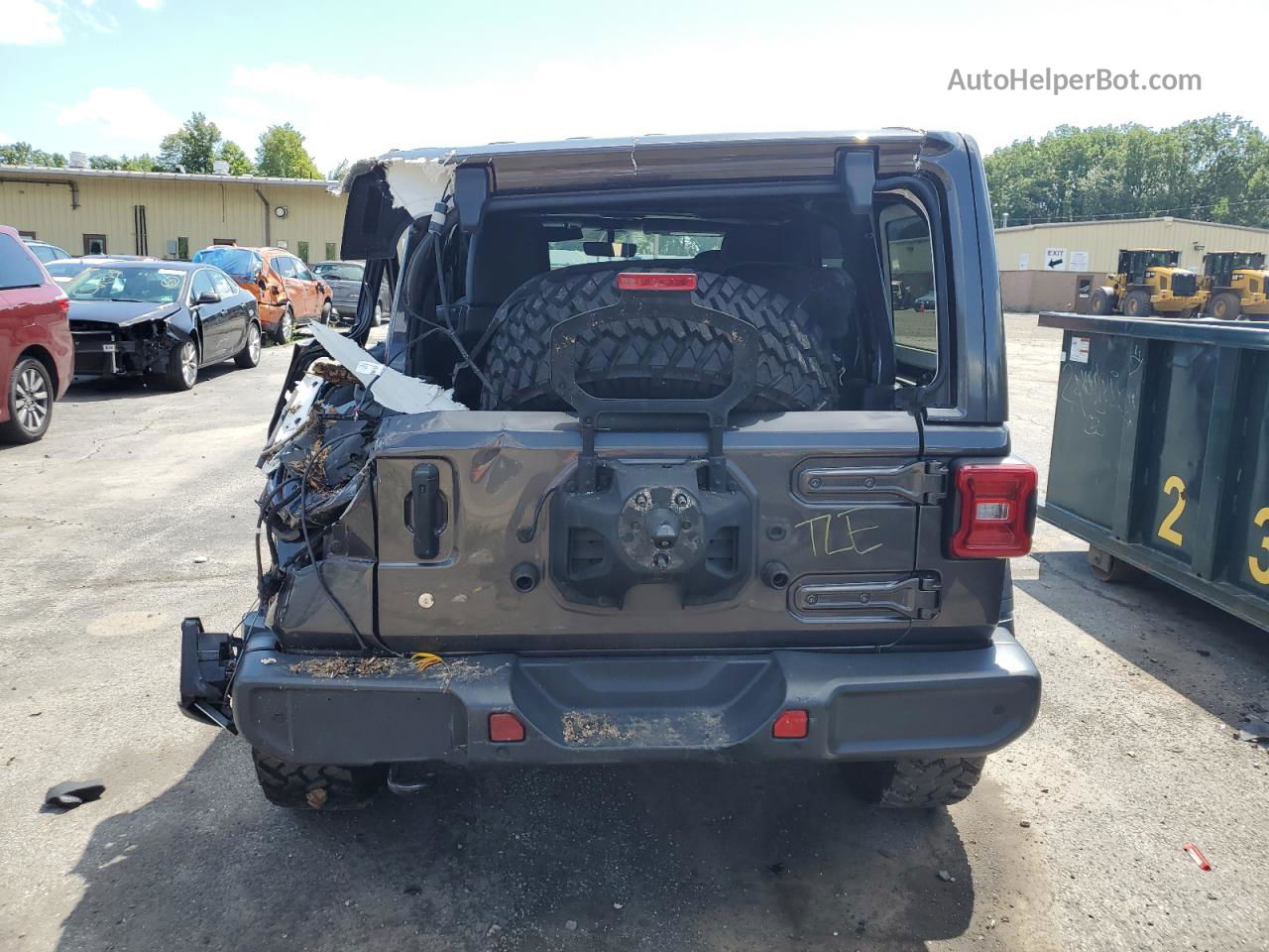 2019 Jeep Wrangler Unlimited Sahara Gray vin: 1C4HJXEG8KW516976