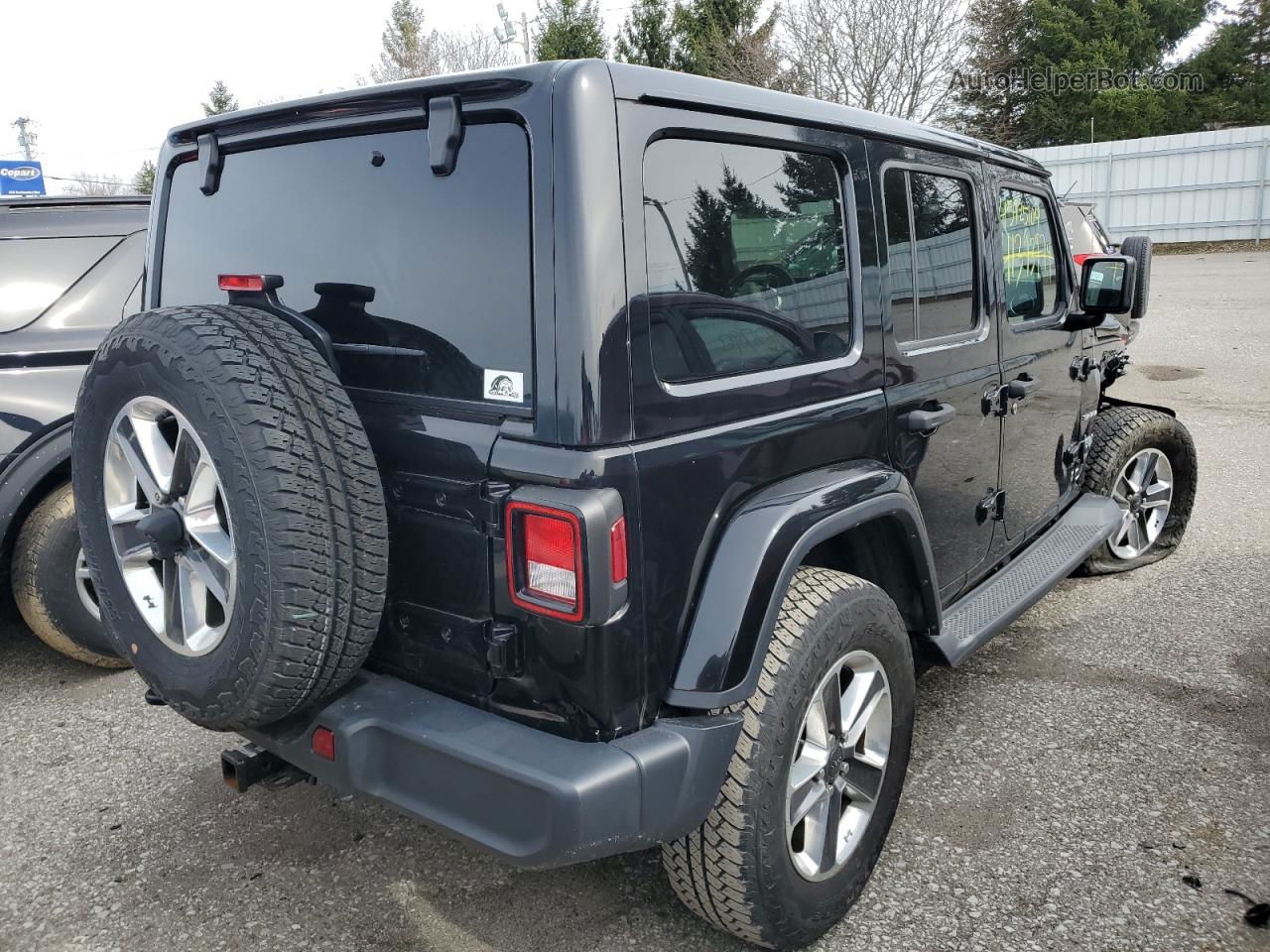 2019 Jeep Wrangler Unlimited Sahara Черный vin: 1C4HJXEG8KW611487