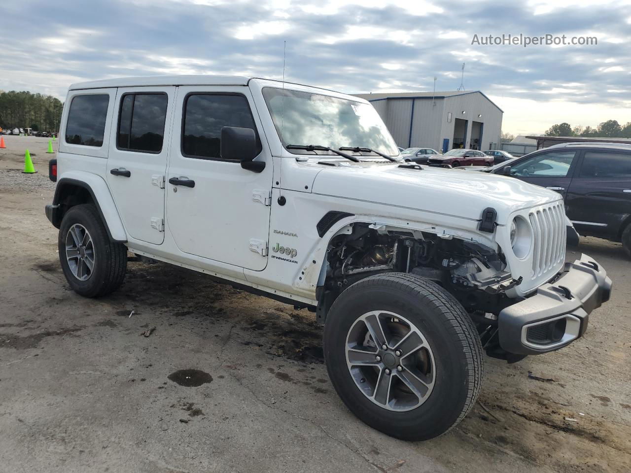 2023 Jeep Wrangler Sahara White vin: 1C4HJXEG8PW665718