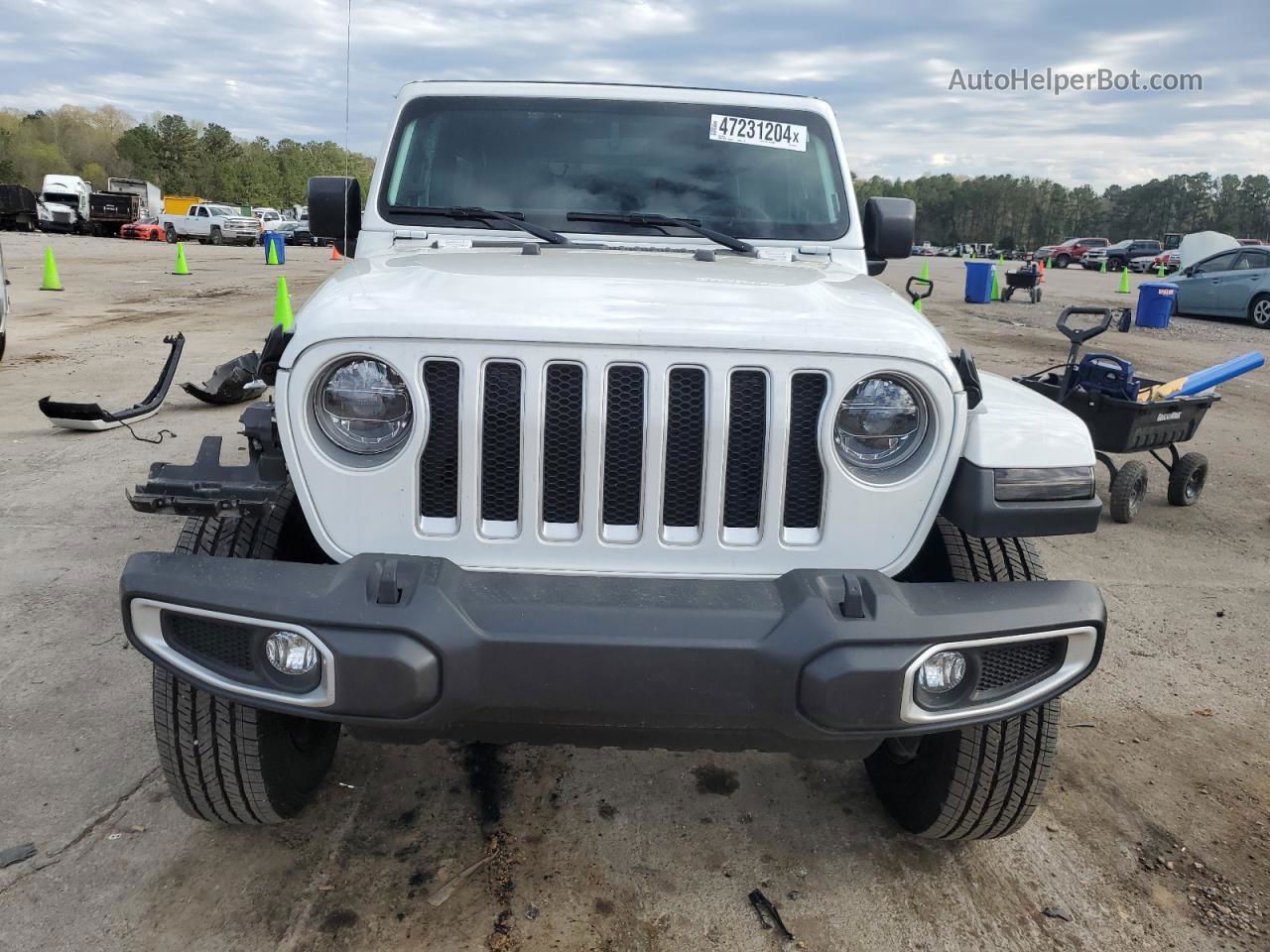 2023 Jeep Wrangler Sahara White vin: 1C4HJXEG8PW665718