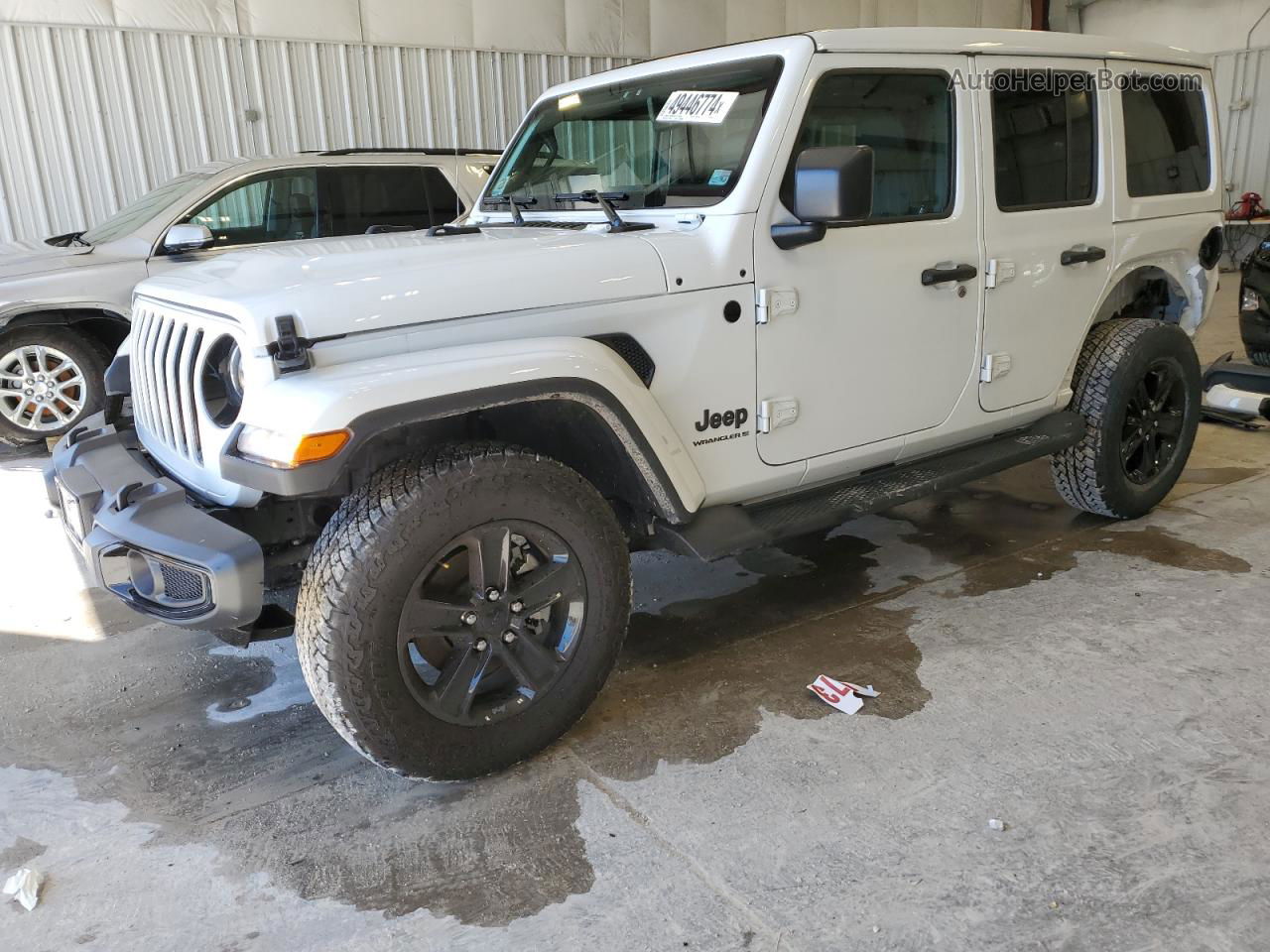 2023 Jeep Wrangler Sahara White vin: 1C4HJXEG8PW666237