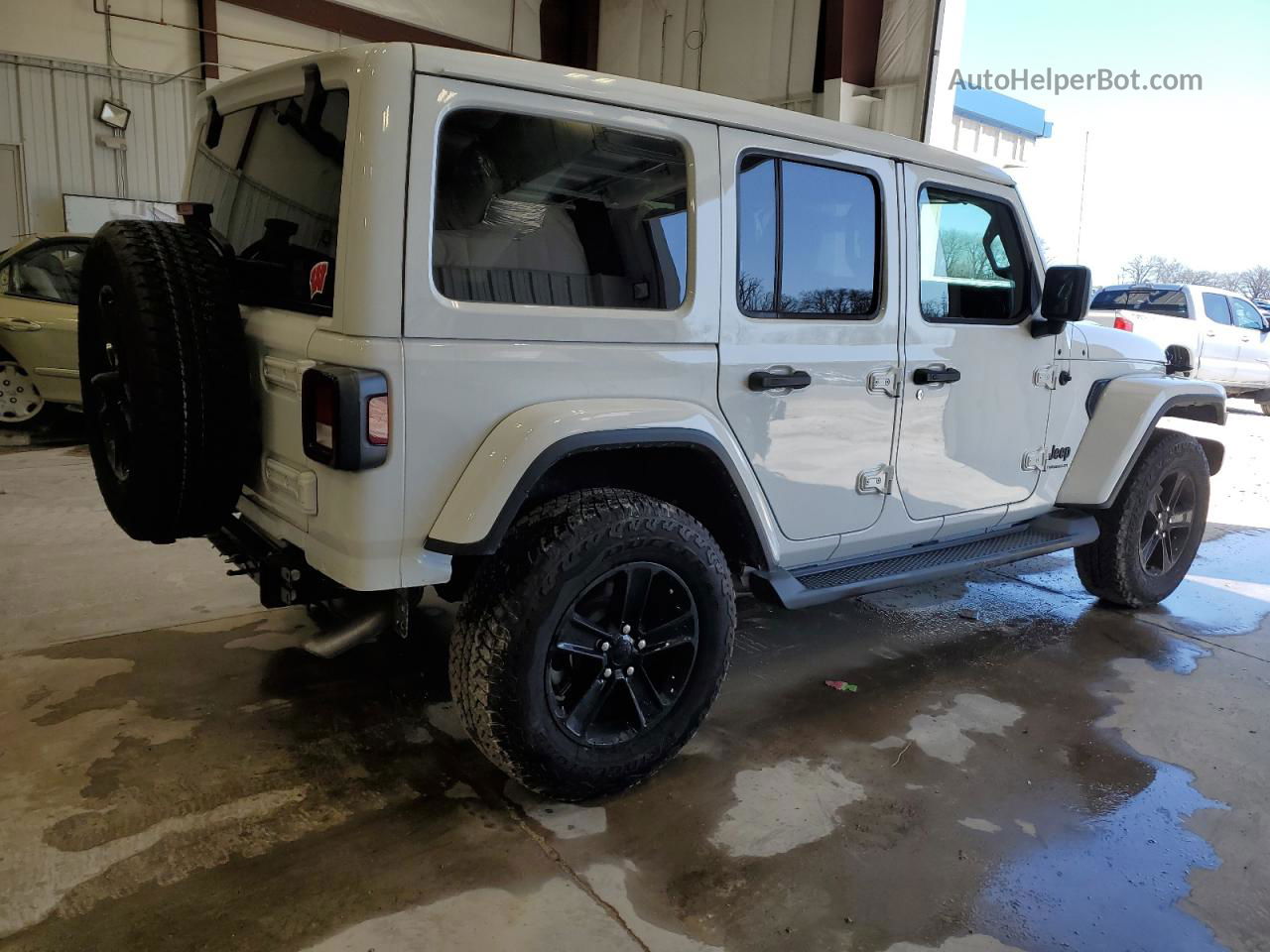 2023 Jeep Wrangler Sahara White vin: 1C4HJXEG8PW666237