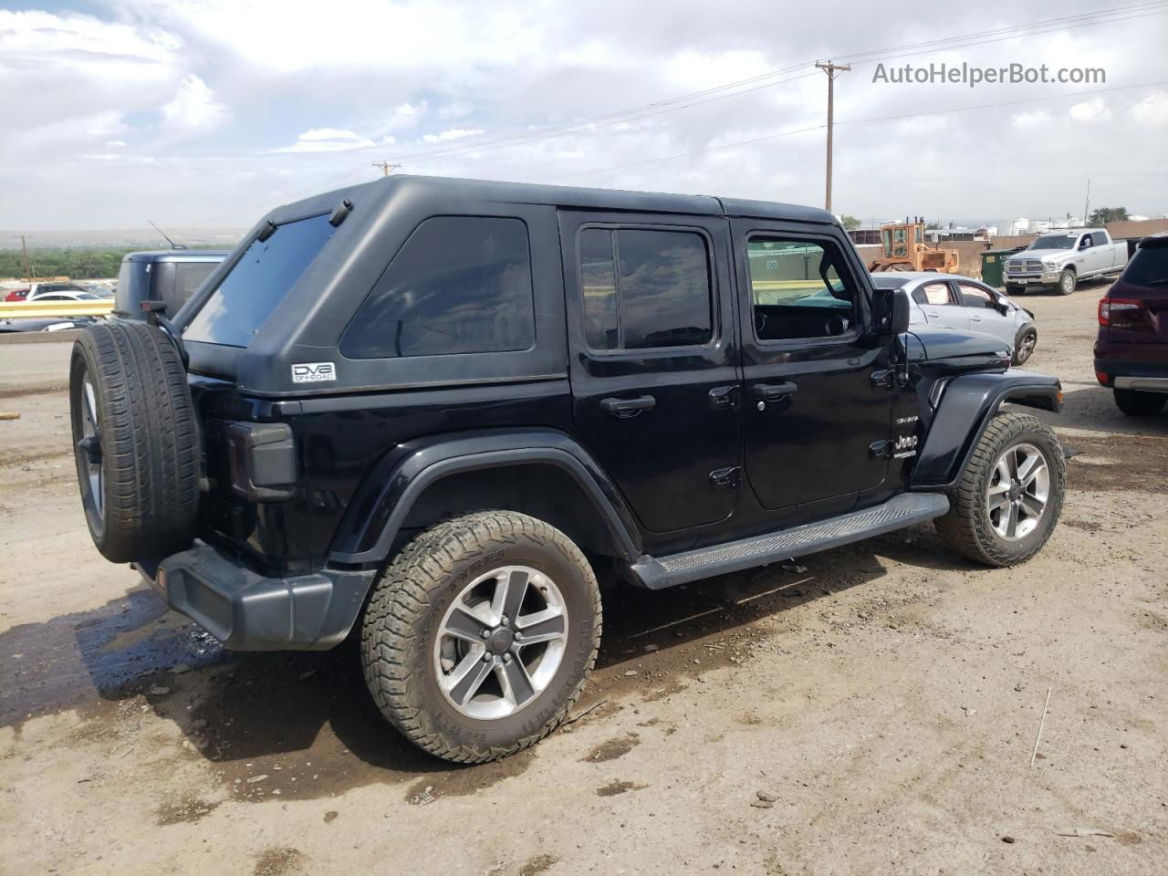 2019 Jeep Wrangler Unlimited Sahara Black vin: 1C4HJXEG9KW552479