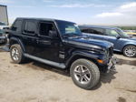 2019 Jeep Wrangler Unlimited Sahara Black vin: 1C4HJXEG9KW552479