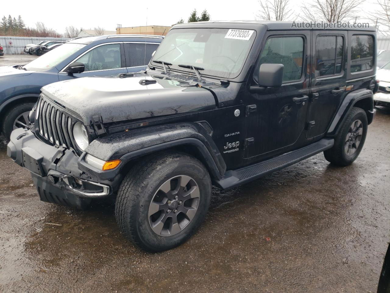 2019 Jeep Wrangler Unlimited Sahara Black vin: 1C4HJXEG9KW629447