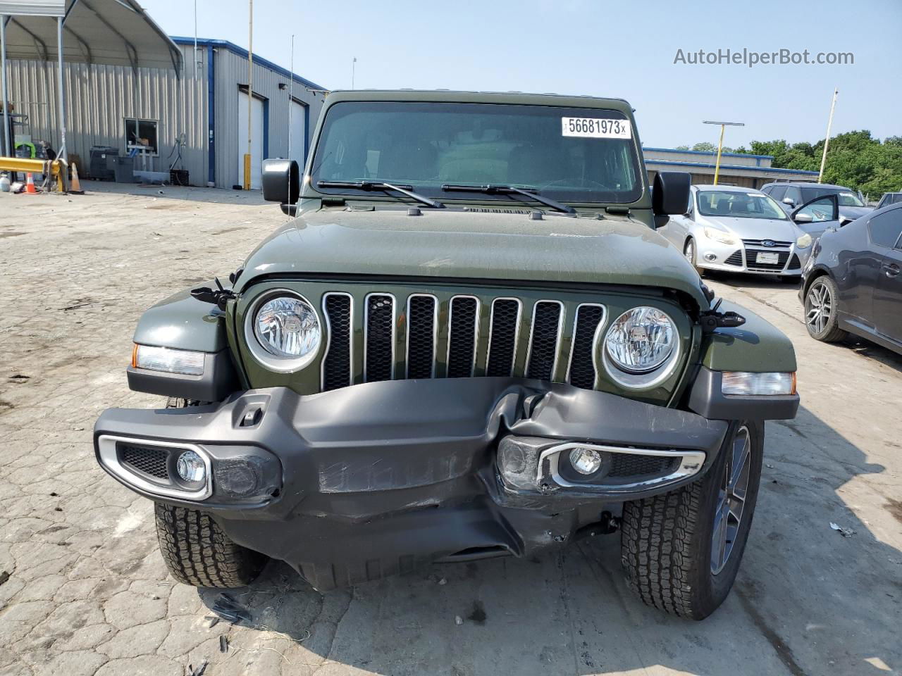 2023 Jeep Wrangler Sahara Green vin: 1C4HJXEG9PW571458