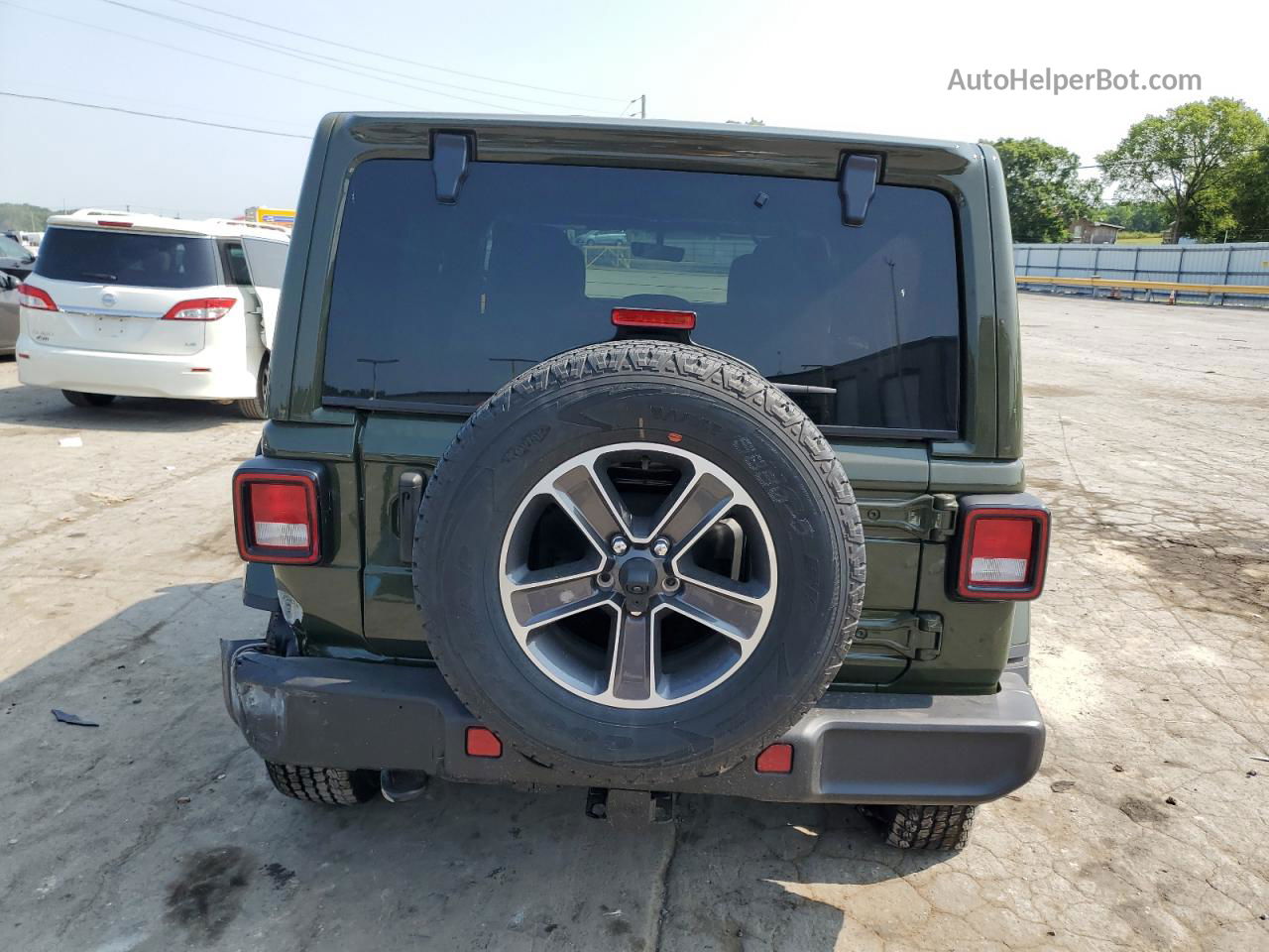 2023 Jeep Wrangler Sahara Green vin: 1C4HJXEG9PW571458