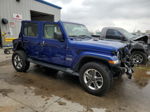 2019 Jeep Wrangler Unlimited Sahara Blue vin: 1C4HJXEGXKW576998