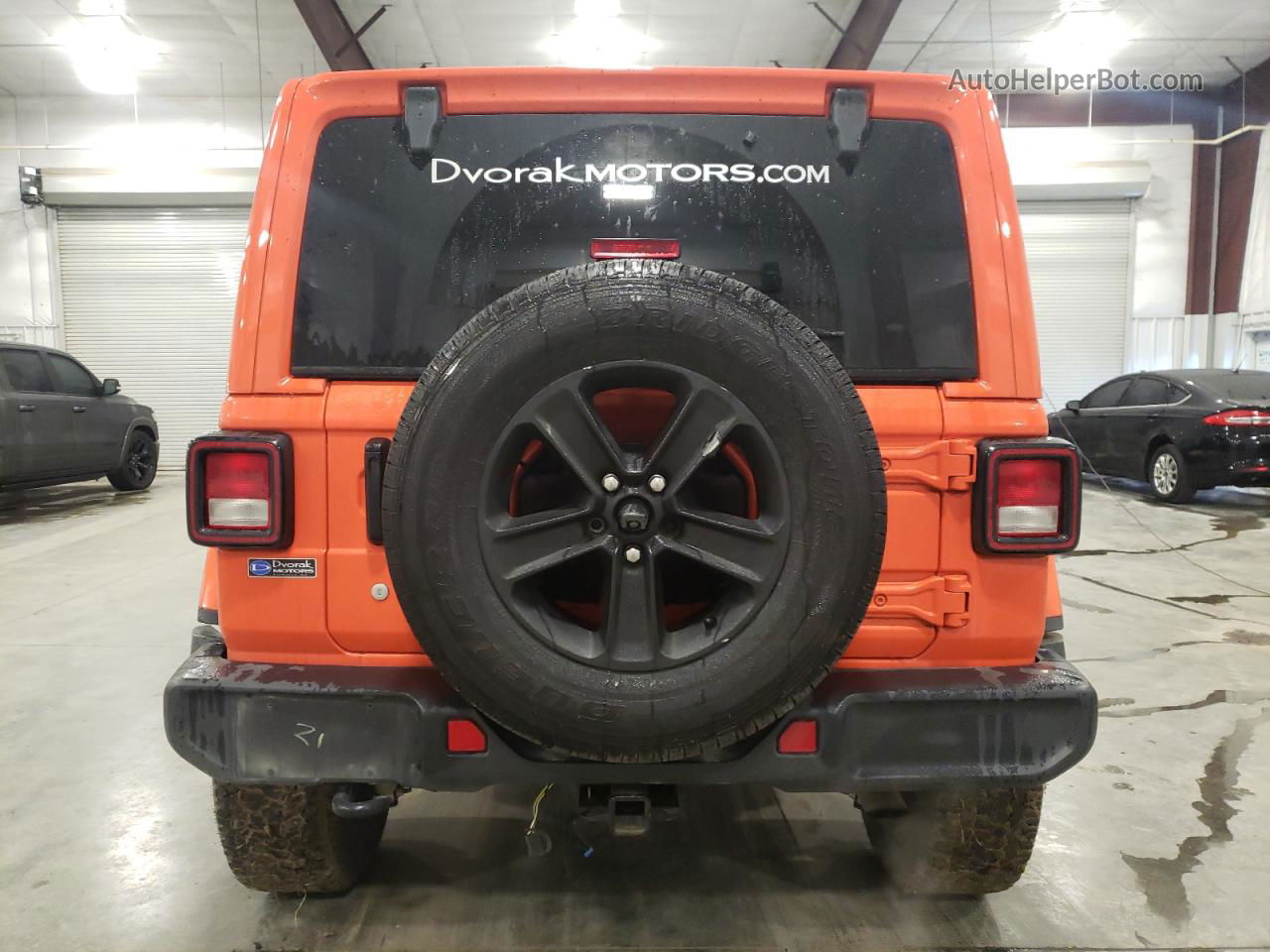 2019 Jeep Wrangler Unlimited Sahara Orange vin: 1C4HJXEGXKW608347