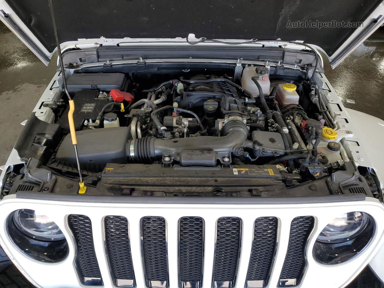 2023 Jeep Wrangler Sahara White vin: 1C4HJXEGXPW606427