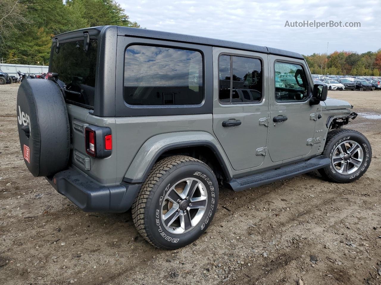 2019 Jeep Wrangler Unlimited Sahara Gray vin: 1C4HJXEN0KW521233