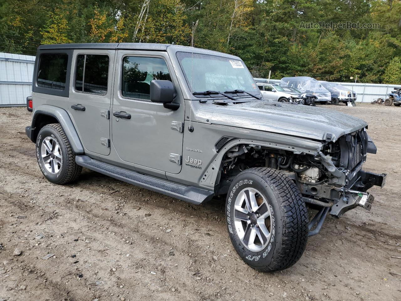 2019 Jeep Wrangler Unlimited Sahara Gray vin: 1C4HJXEN0KW521233