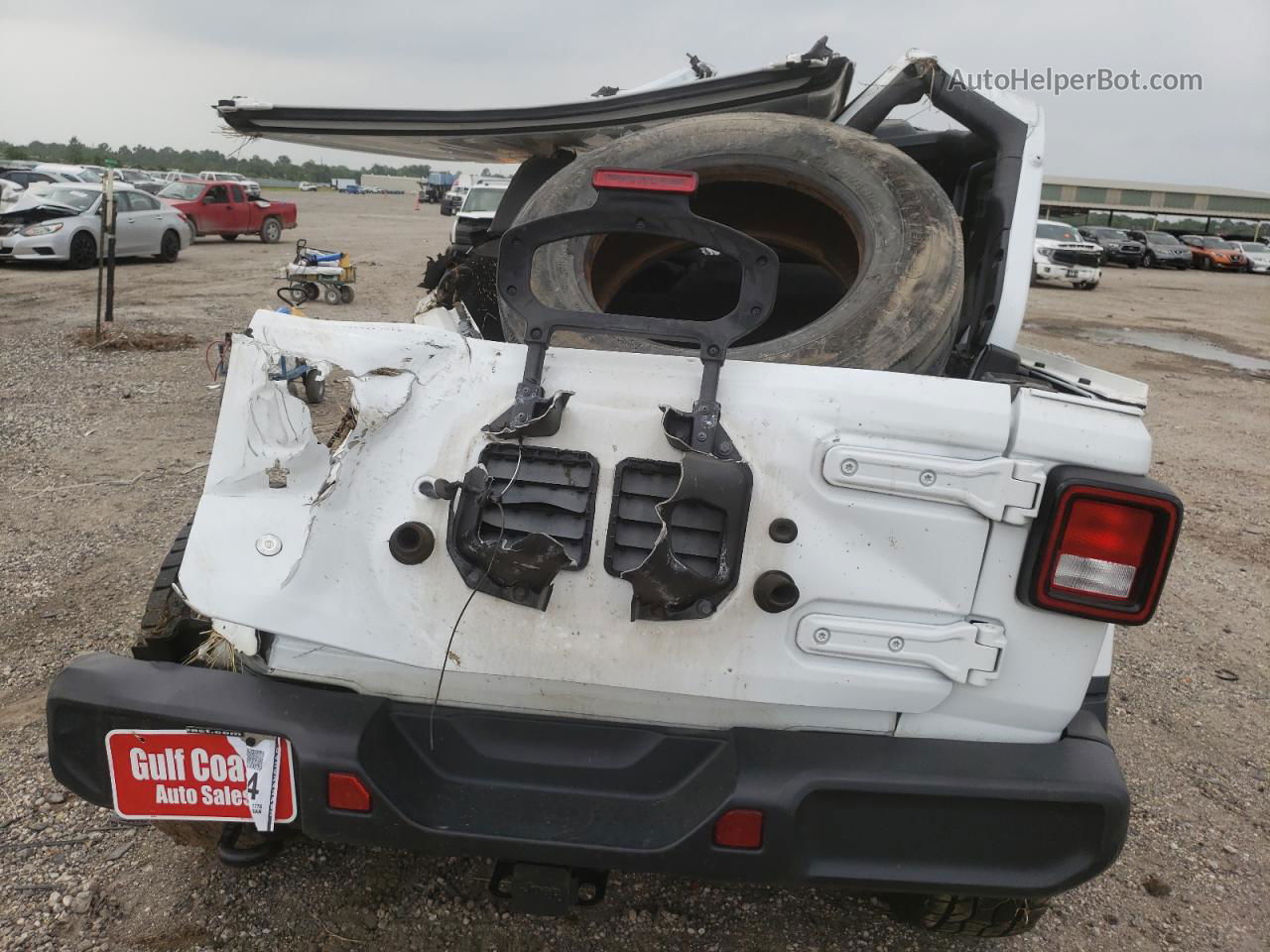 2019 Jeep Wrangler Unlimited Sahara White vin: 1C4HJXEN0KW531776