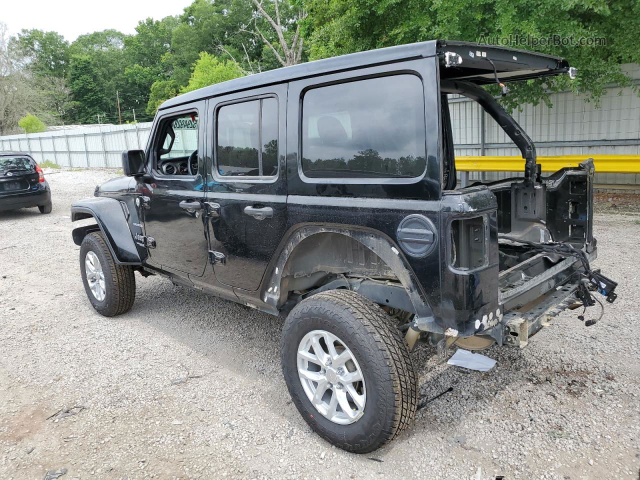 2019 Jeep Wrangler Unlimited Sahara Black vin: 1C4HJXEN0KW600028