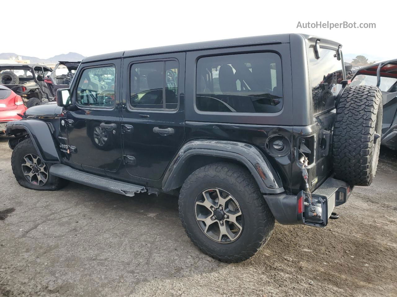 2019 Jeep Wrangler Unlimited Sahara Black vin: 1C4HJXEN1KW514923