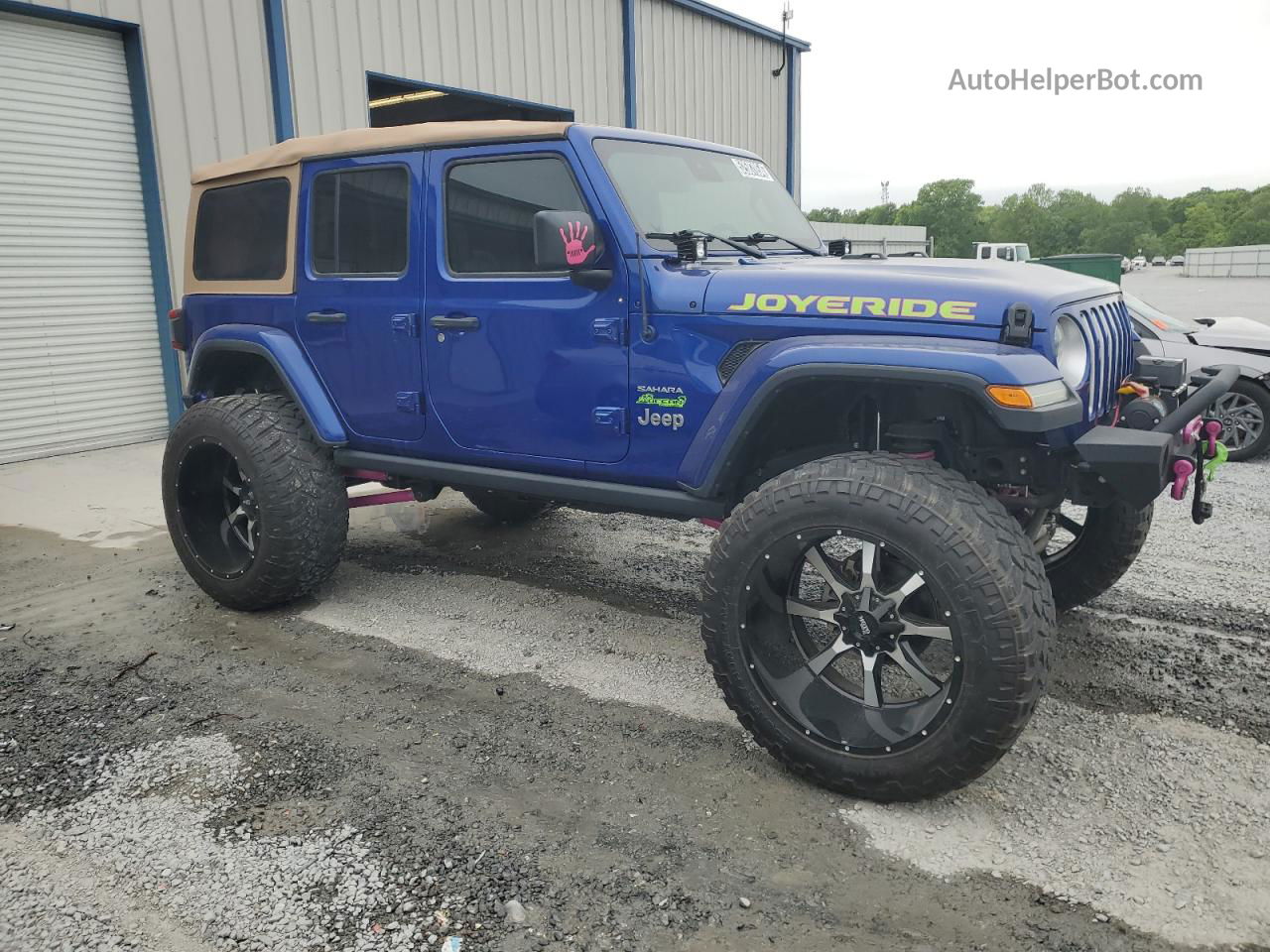 2019 Jeep Wrangler Unlimited Sahara Blue vin: 1C4HJXEN1KW522679