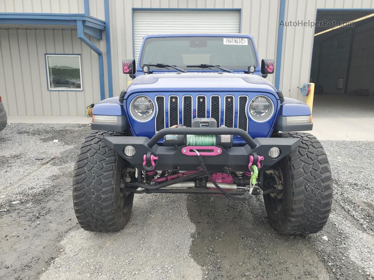 2019 Jeep Wrangler Unlimited Sahara Blue vin: 1C4HJXEN1KW522679