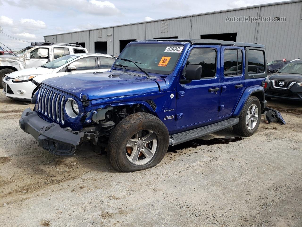 2019 Jeep Wrangler Unlimited Sahara Blue vin: 1C4HJXEN1KW687115
