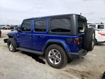 2019 Jeep Wrangler Unlimited Sahara Blue vin: 1C4HJXEN1KW687115