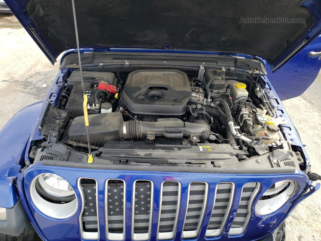 2019 Jeep Wrangler Unlimited Sahara Blue vin: 1C4HJXEN1KW687115