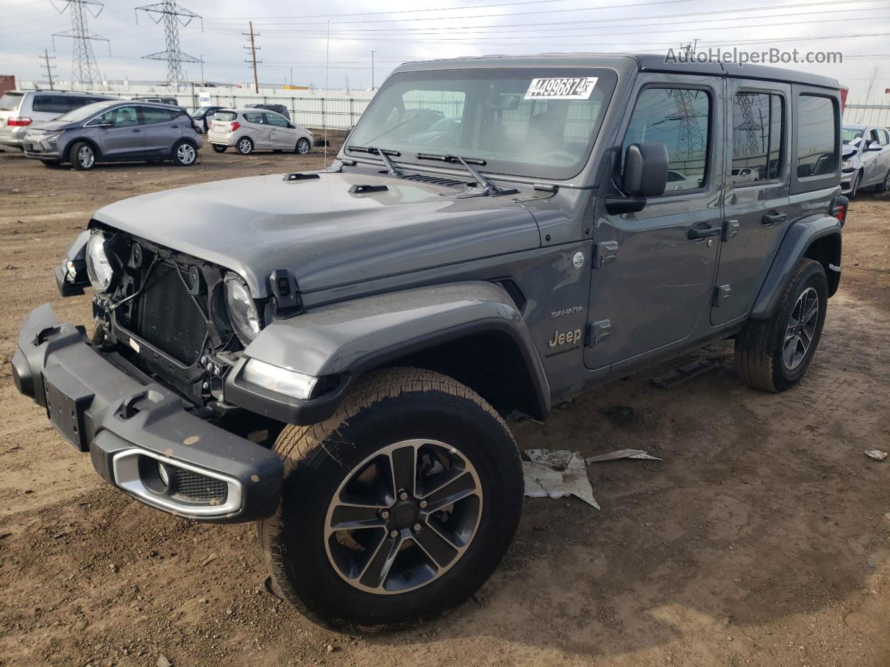 2023 Jeep Wrangler Sahara Gray vin: 1C4HJXEN1PW695111