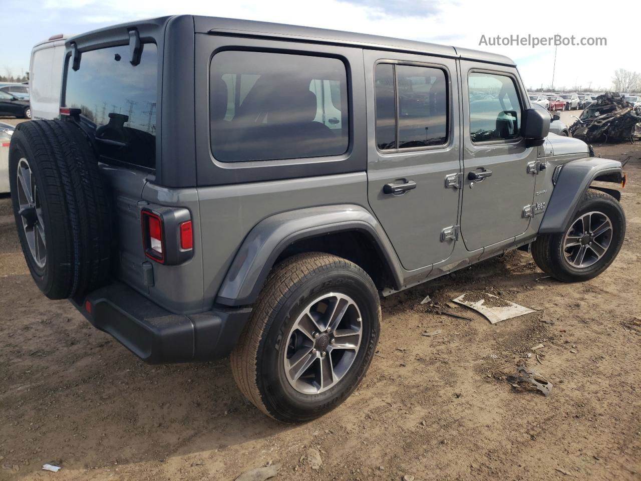 2023 Jeep Wrangler Sahara Gray vin: 1C4HJXEN1PW695111