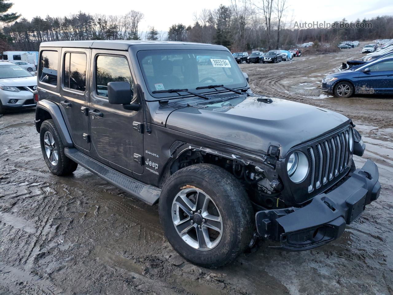 2019 Jeep Wrangler Unlimited Sahara Black vin: 1C4HJXEN2KW523212