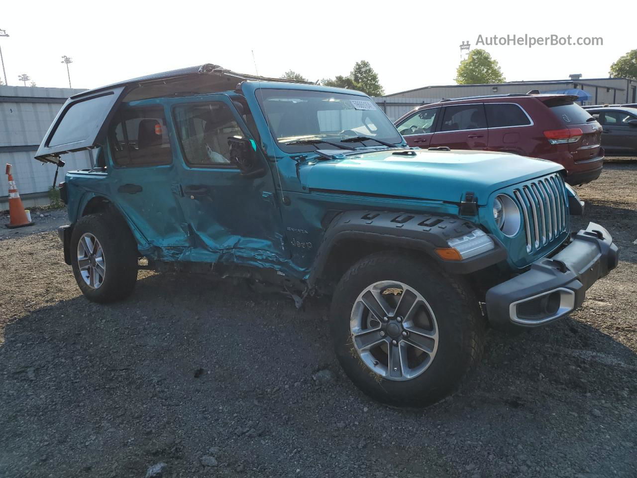 2019 Jeep Wrangler Unlimited Sahara Turquoise vin: 1C4HJXEN2KW630468