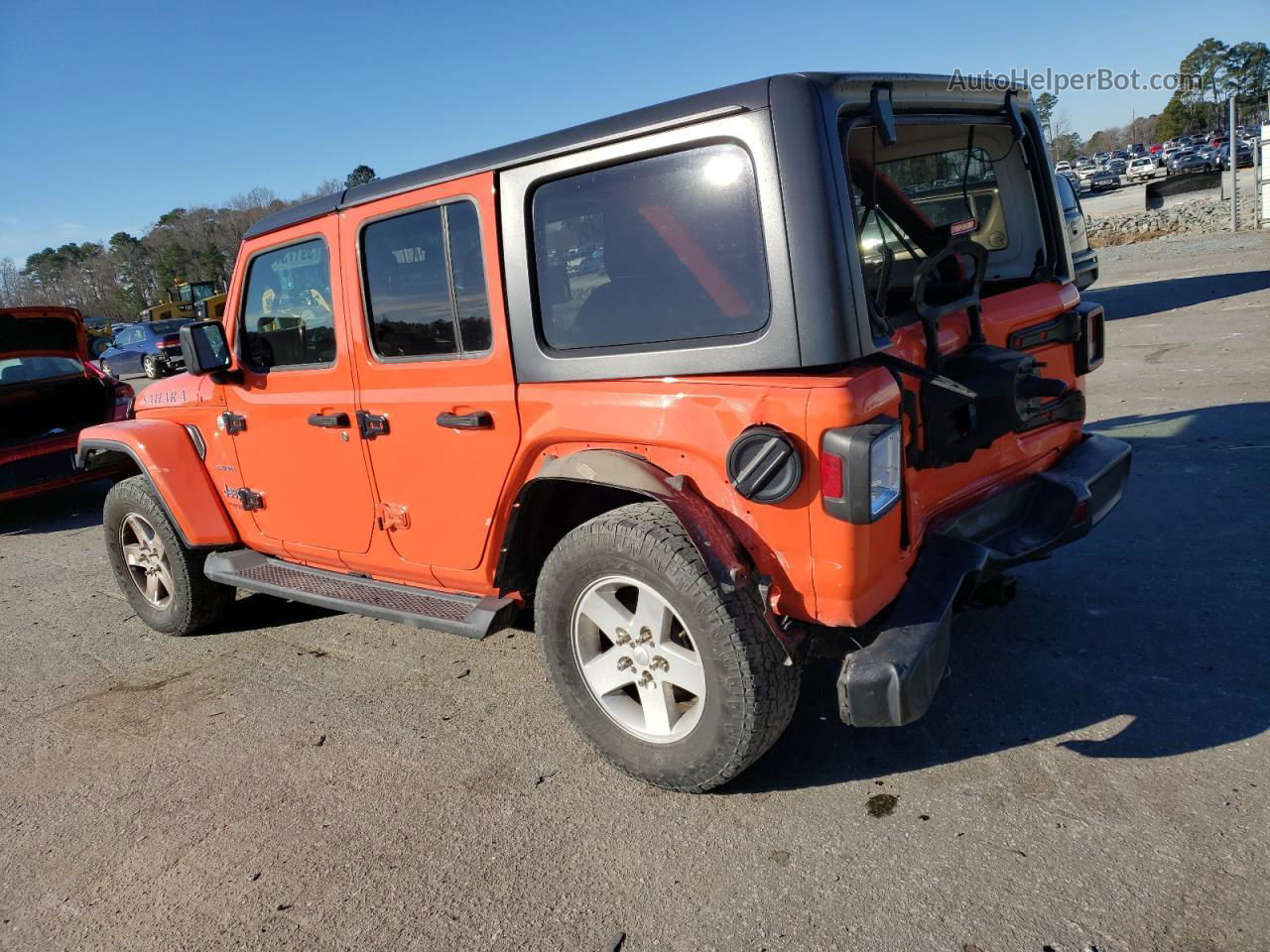 2019 Jeep Wrangler Unlimited Sahara Orange vin: 1C4HJXEN2KW687141