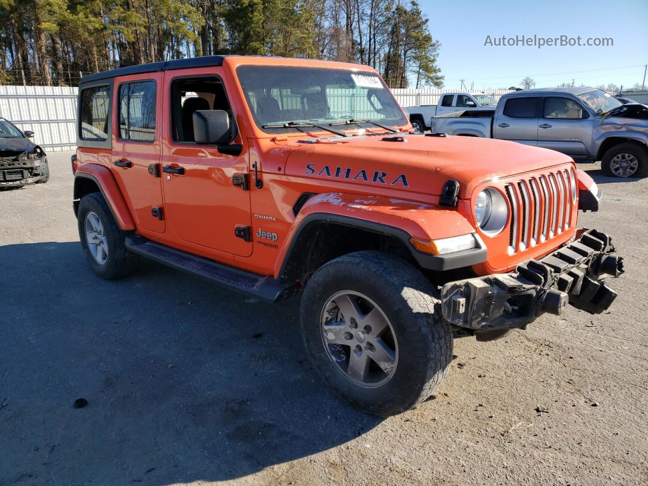 2019 Jeep Wrangler Unlimited Sahara Orange vin: 1C4HJXEN2KW687141