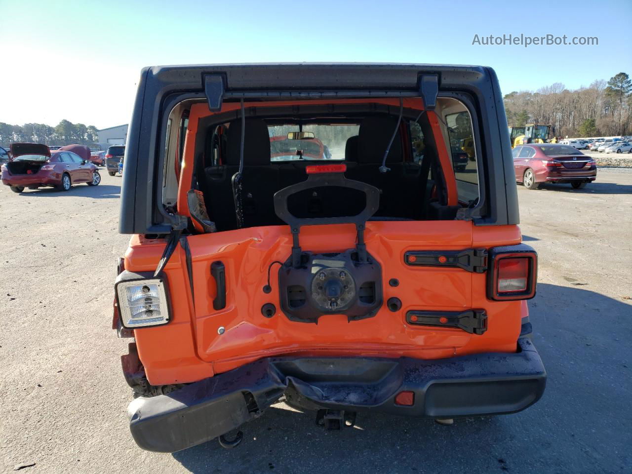 2019 Jeep Wrangler Unlimited Sahara Orange vin: 1C4HJXEN2KW687141