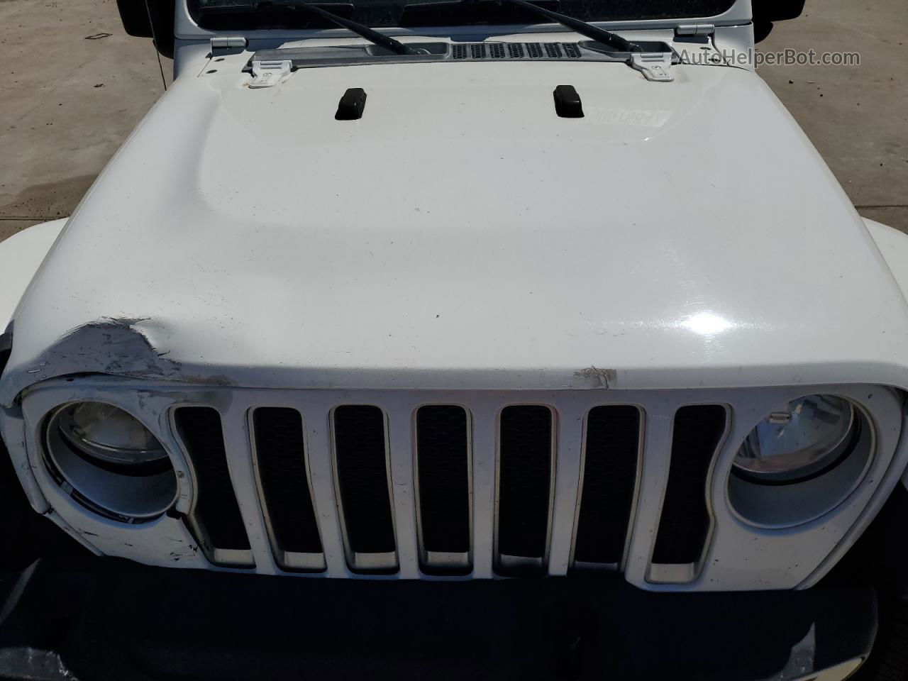 2019 Jeep Wrangler Unlimited Sahara White vin: 1C4HJXEN3KW516222