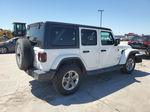 2019 Jeep Wrangler Unlimited Sahara White vin: 1C4HJXEN3KW516222