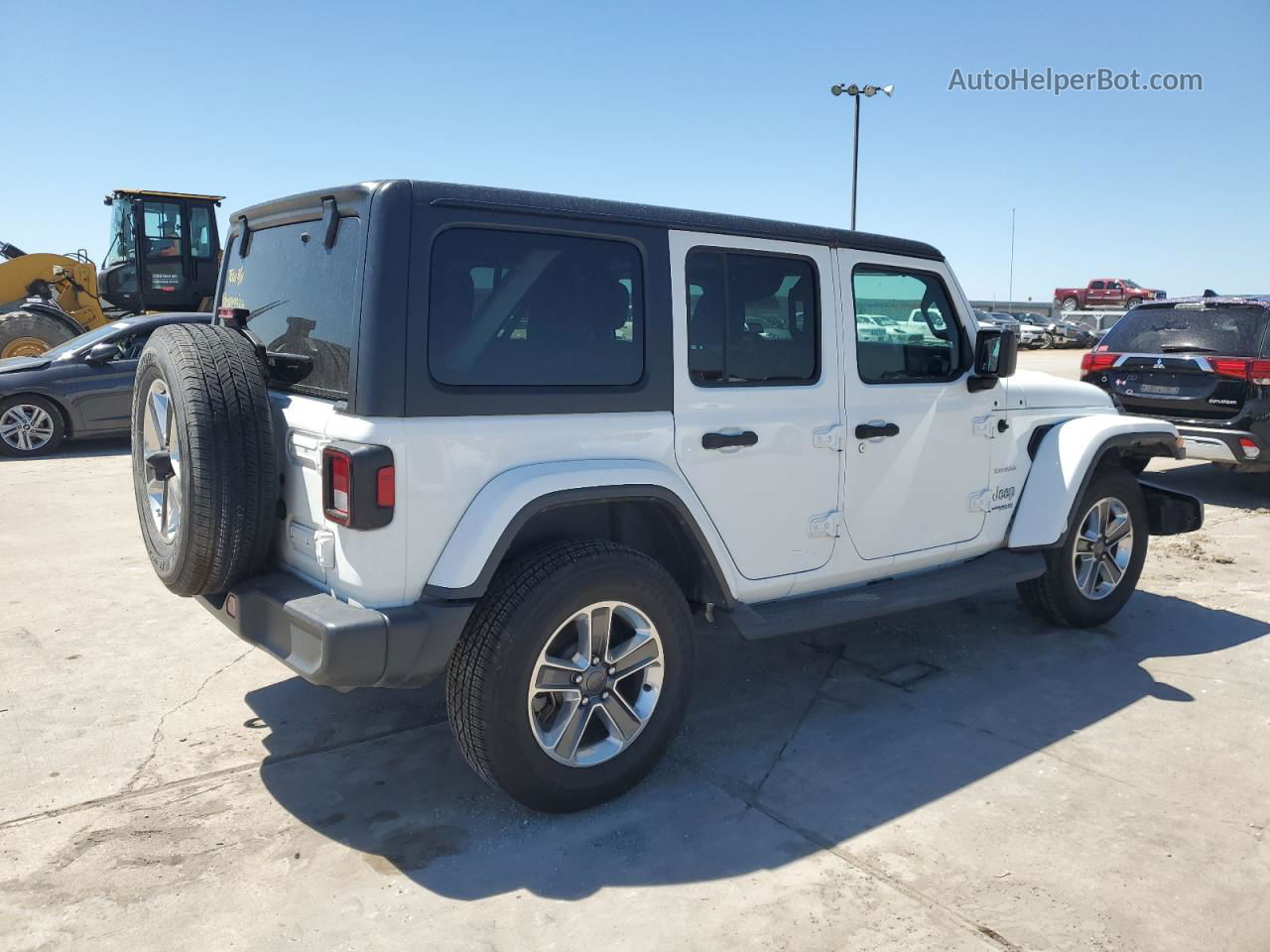 2019 Jeep Wrangler Unlimited Sahara Белый vin: 1C4HJXEN3KW516222