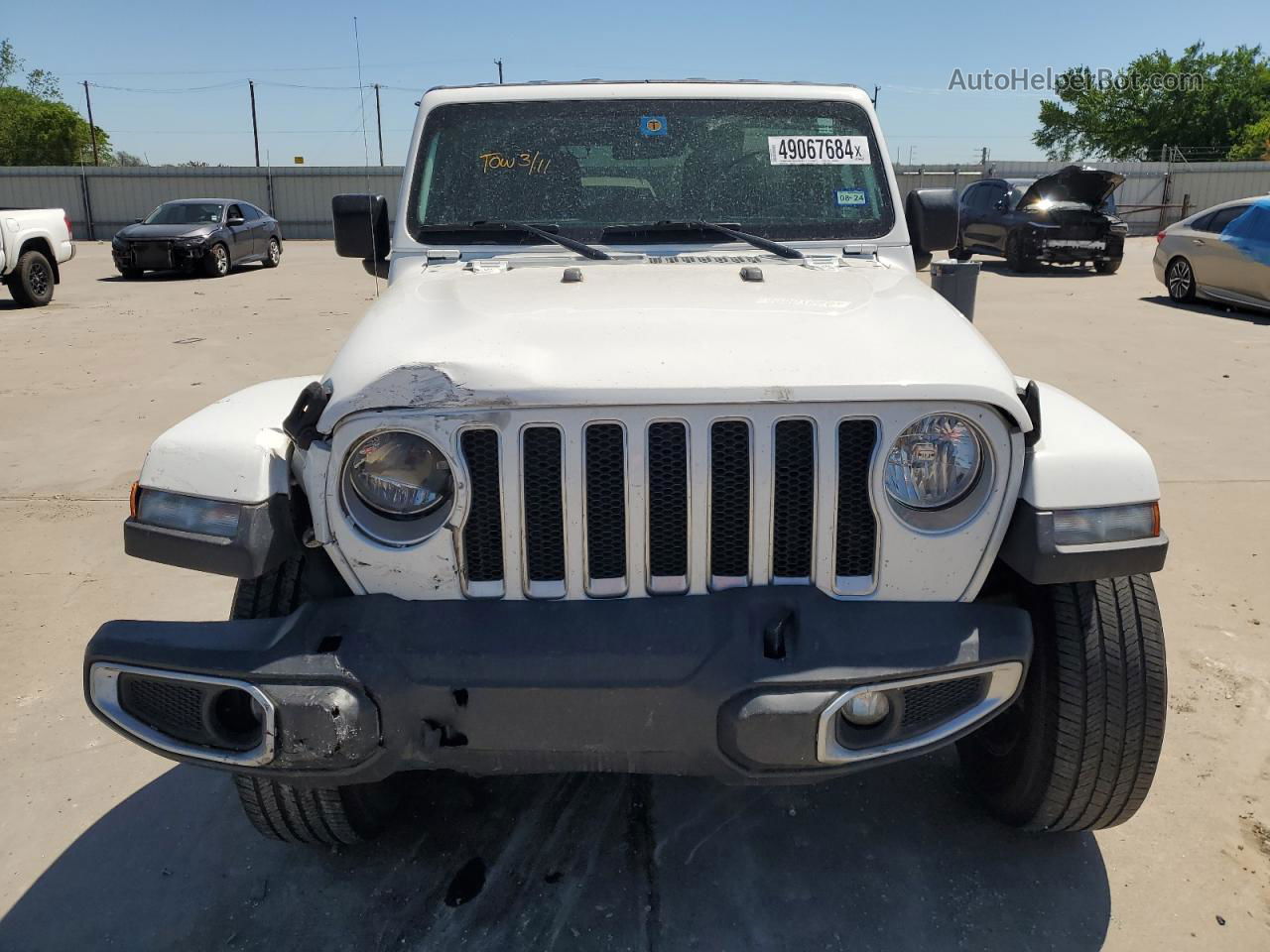 2019 Jeep Wrangler Unlimited Sahara White vin: 1C4HJXEN3KW516222