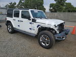 2019 Jeep Wrangler Unlimited Sahara White vin: 1C4HJXEN3KW535790