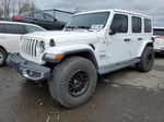 2019 Jeep Wrangler Unlimited Sahara White vin: 1C4HJXEN4KW618452