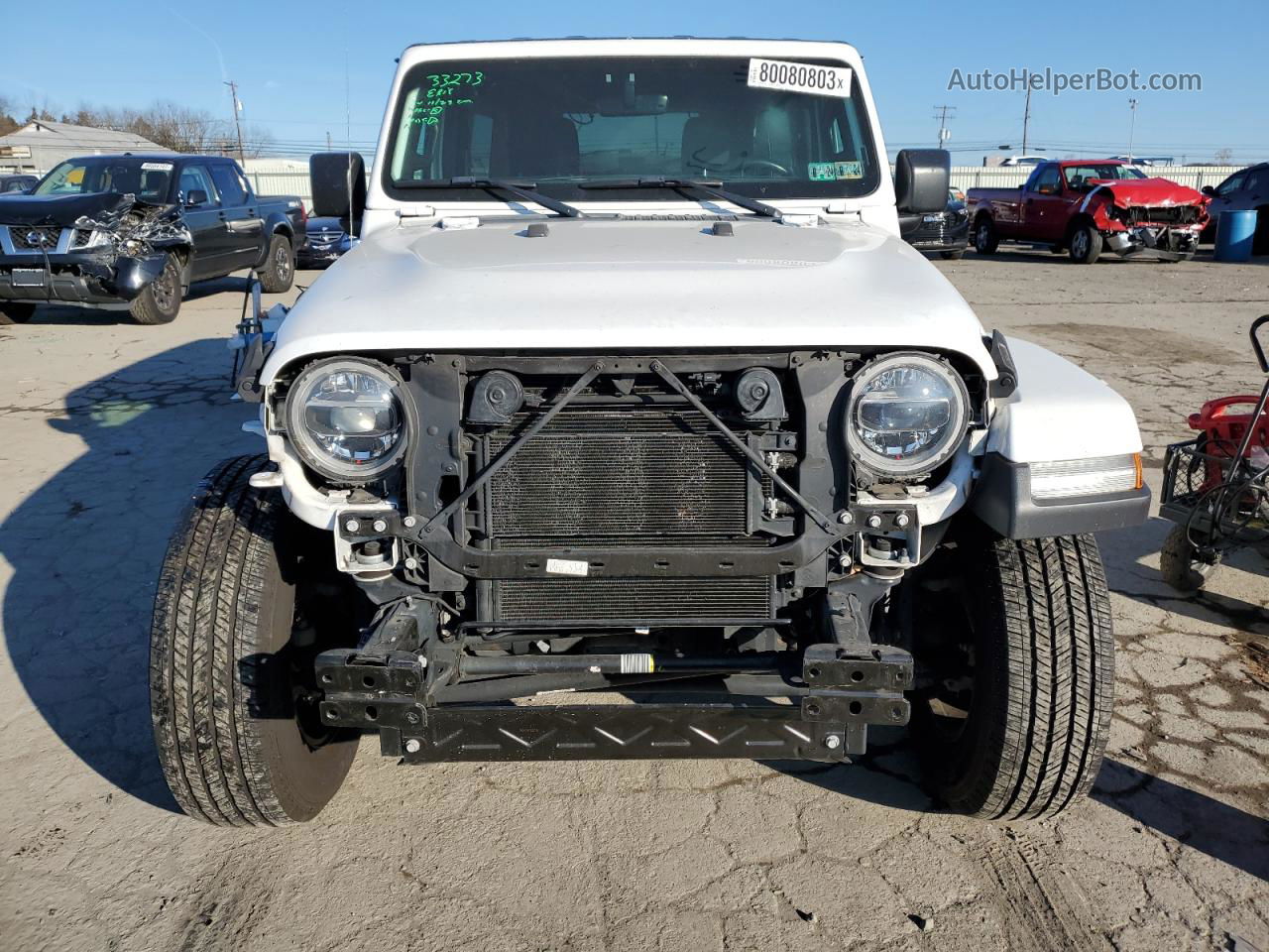 2019 Jeep Wrangler Unlimited Sahara White vin: 1C4HJXEN5KW512110