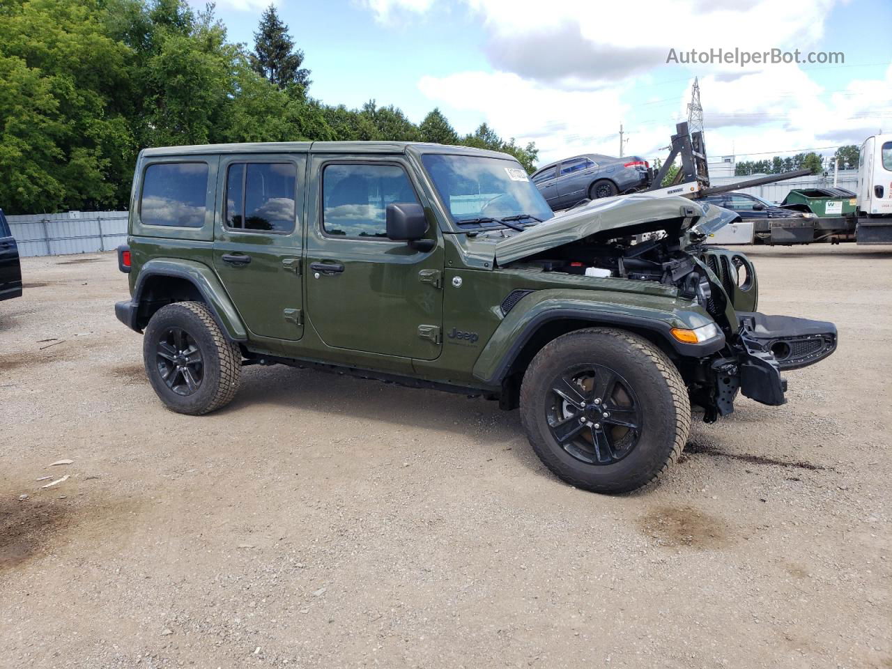 2023 Jeep Wrangler Sahara Зеленый vin: 1C4HJXEN5PW628205