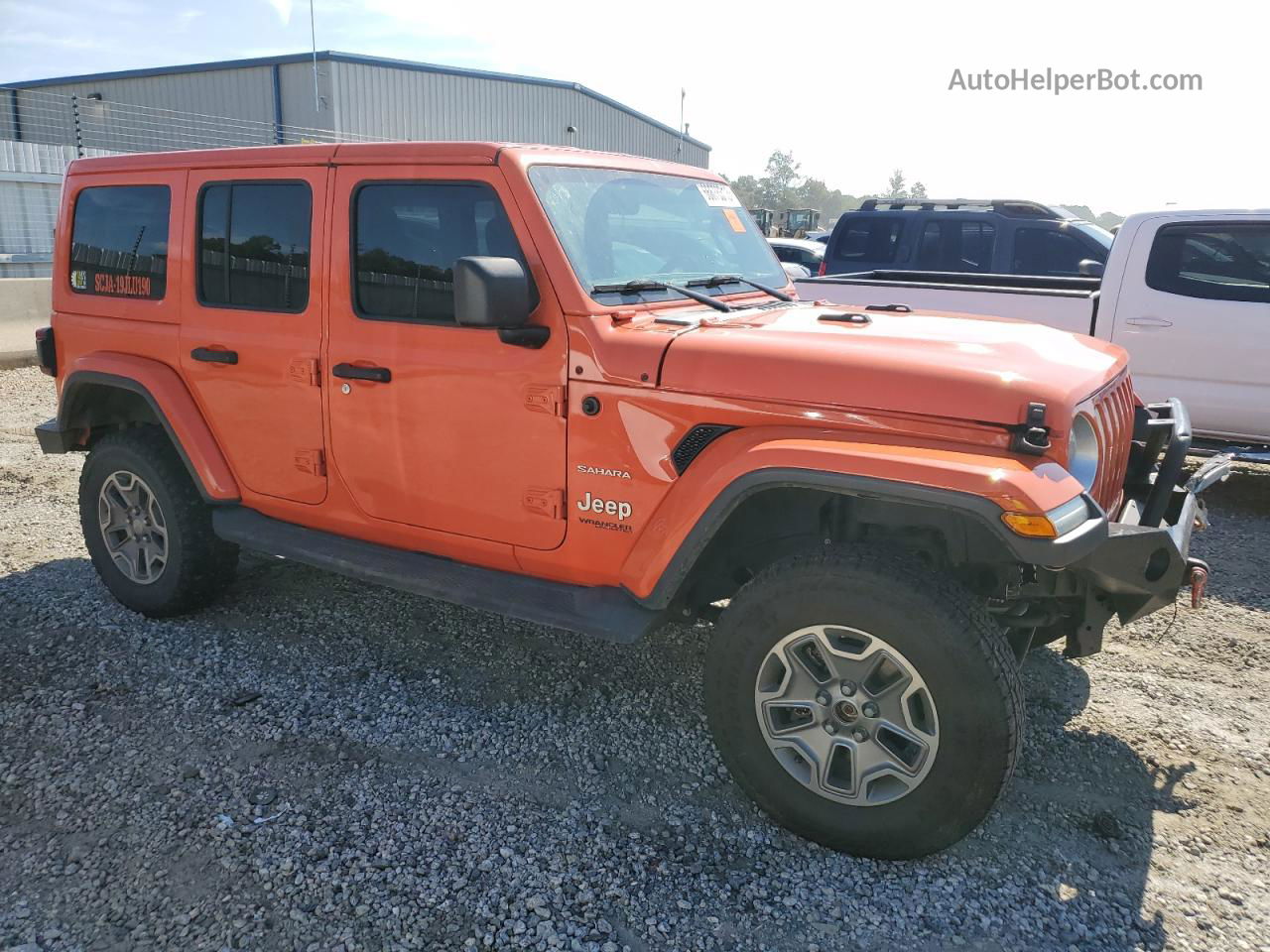 2019 Jeep Wrangler Unlimited Sahara Оранжевый vin: 1C4HJXEN6KW524220