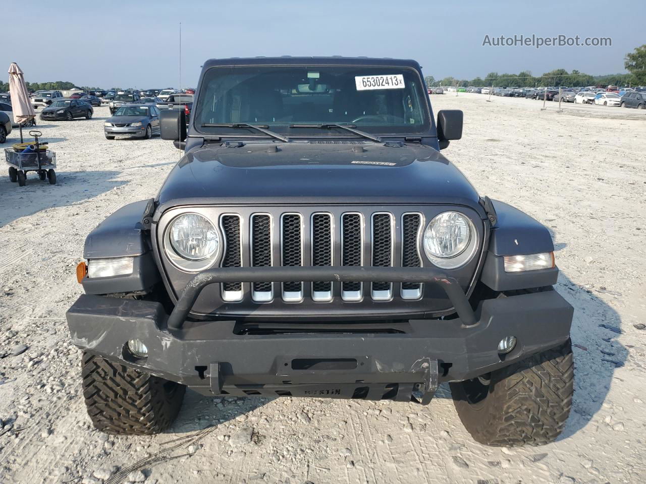 2019 Jeep Wrangler Unlimited Sahara Серый vin: 1C4HJXEN7KW534965