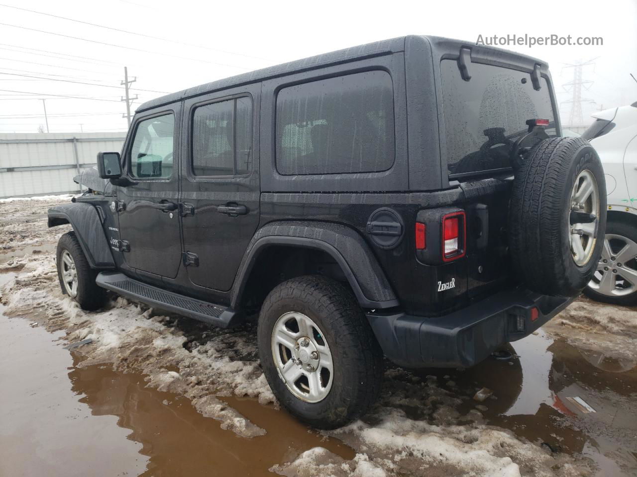 2019 Jeep Wrangler Unlimited Sahara Черный vin: 1C4HJXEN8KW510769