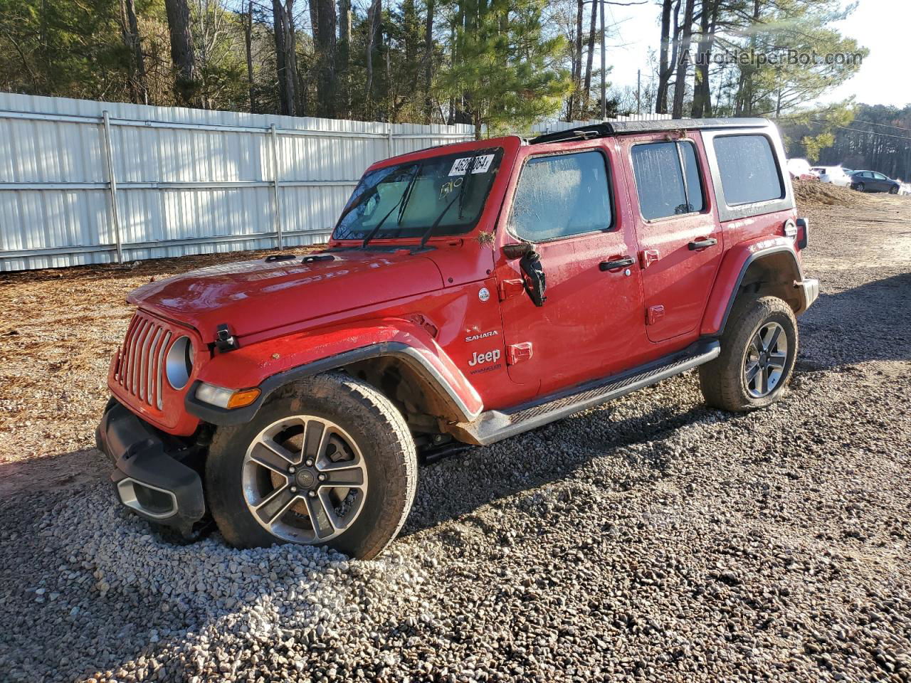 2019 Jeep Wrangler Unlimited Sahara Red vin: 1C4HJXEN8KW545733