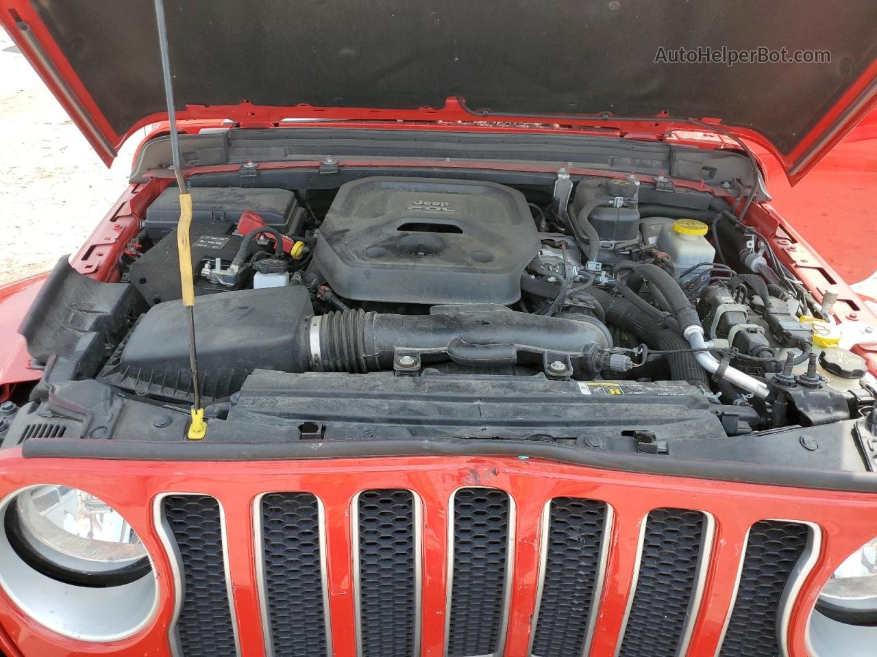 2019 Jeep Wrangler Unlimited Sahara Red vin: 1C4HJXEN8KW595791