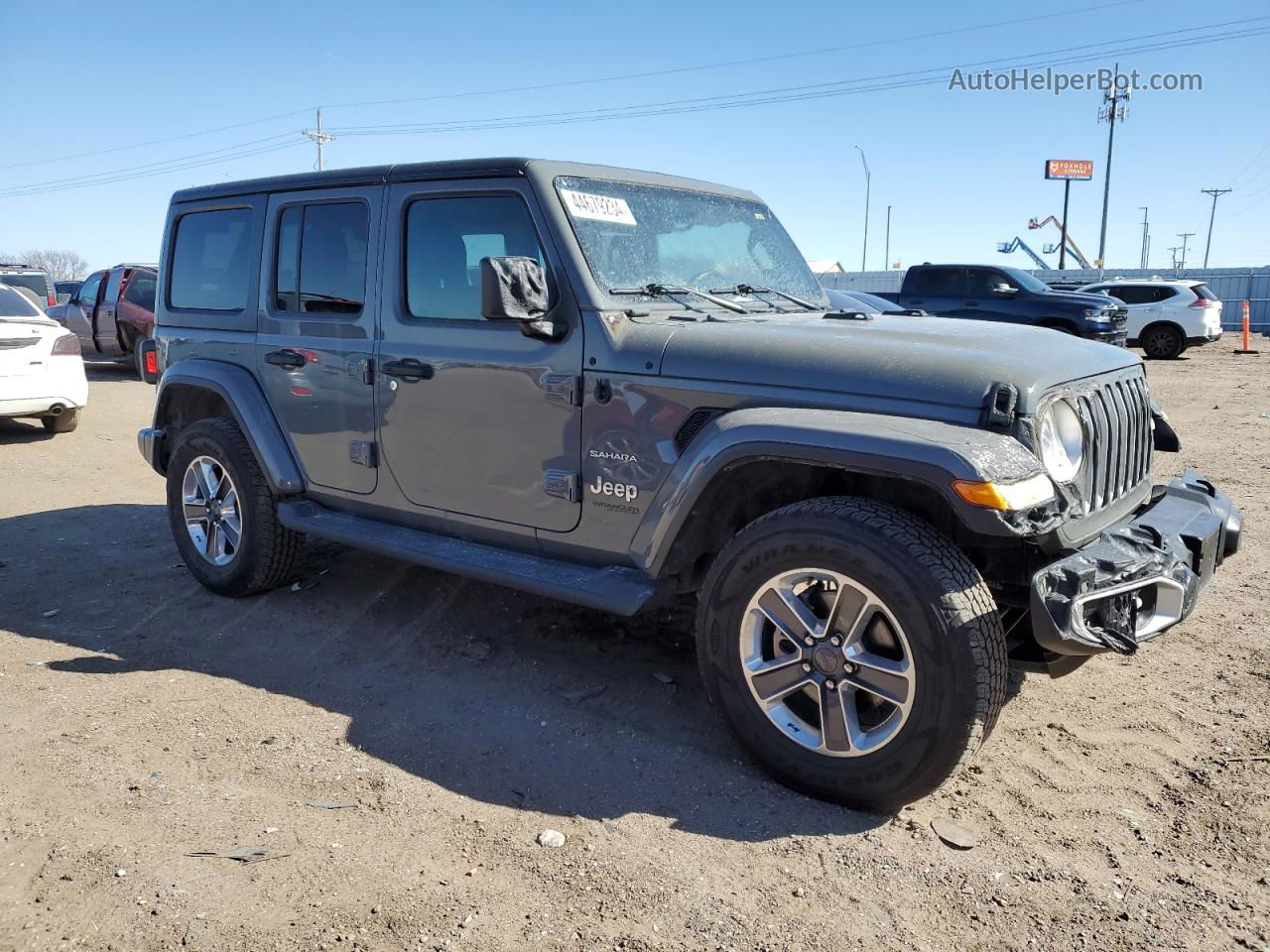 2019 Jeep Wrangler Unlimited Sahara Charcoal vin: 1C4HJXEN8KW688486